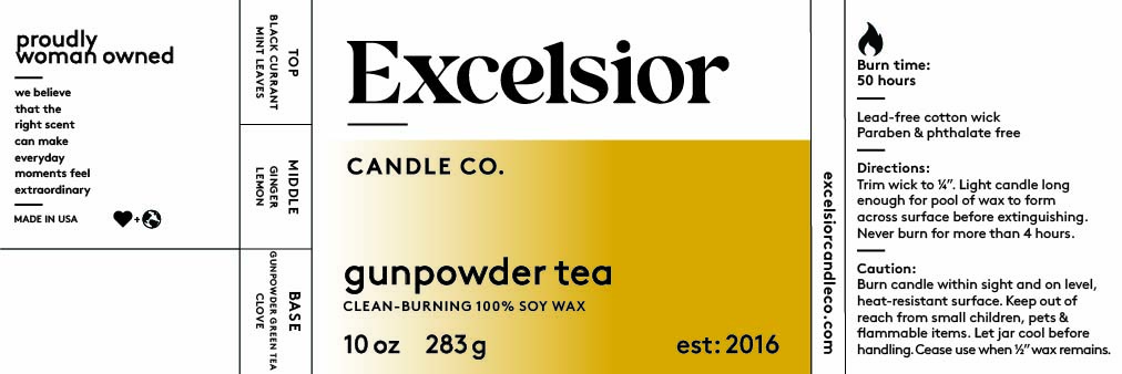 Gunpowder Tea Soy Candle – excelsiorcandleco