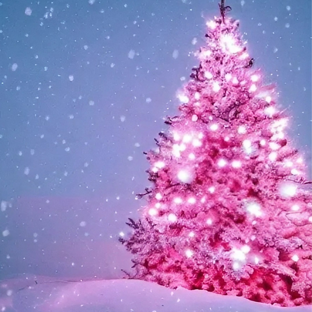 Pink Christmas Tree Soy Candle